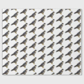 Peregrine falcon-vogelschilderij cartoon cadeaupapier (Vlak)