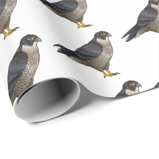 Peregrine falcon-vogelschilderij cartoon cadeaupapier (Rol Hoek)