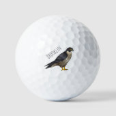 Peregrine falcon-vogelschilderij cartoon golfballen (Voorkant)