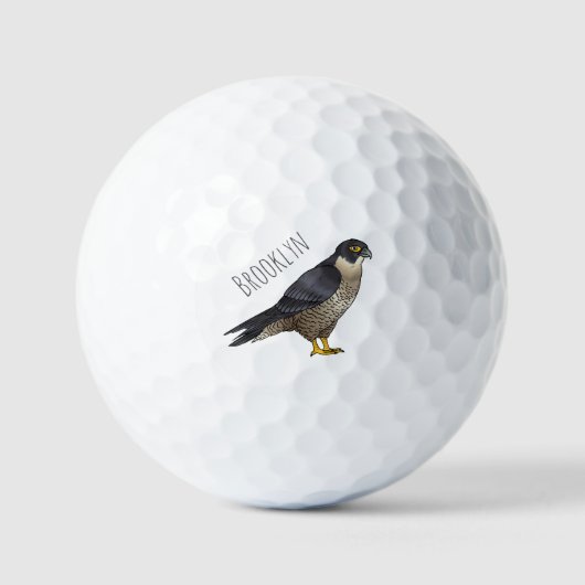 Peregrine falcon-vogelschilderij cartoon golfballen (Voorkant)