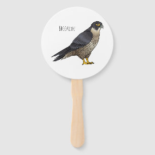 Peregrine falcon-vogelschilderij cartoon handwaaier