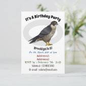 Peregrine falcon-vogelschilderij cartoon kaart (Staand voorkant)