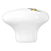 Peregrine falcon-vogelschilderij cartoon keramische knop (Zijkant)