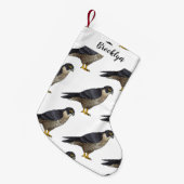 Peregrine falcon-vogelschilderij cartoon kleine kerstsok (Voorkant (Hangend))