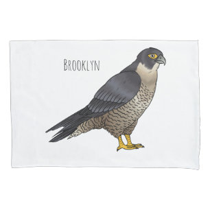 Peregrine falcon-vogelschilderij cartoon kussensloop