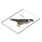 Peregrine falcon-vogelschilderij cartoon notitieboek (Linkerzijde)