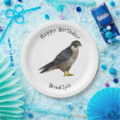 Peregrine falcon-vogelschilderij cartoon papieren bordje (Feest)