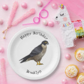 Peregrine falcon-vogelschilderij cartoon papieren bordje (Feest)