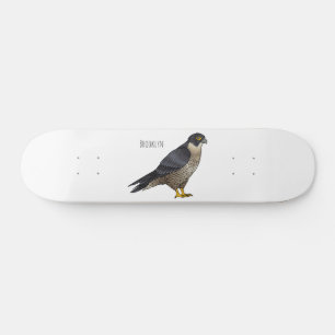 Peregrine falcon-vogelschilderij cartoon persoonlijk skateboard