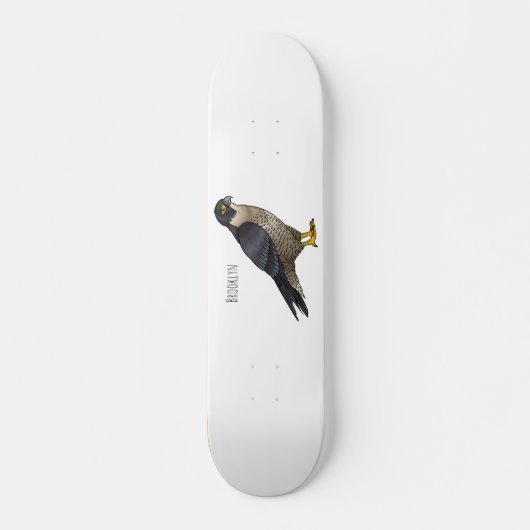 Peregrine falcon-vogelschilderij cartoon persoonlijk skateboard (Voorkant)