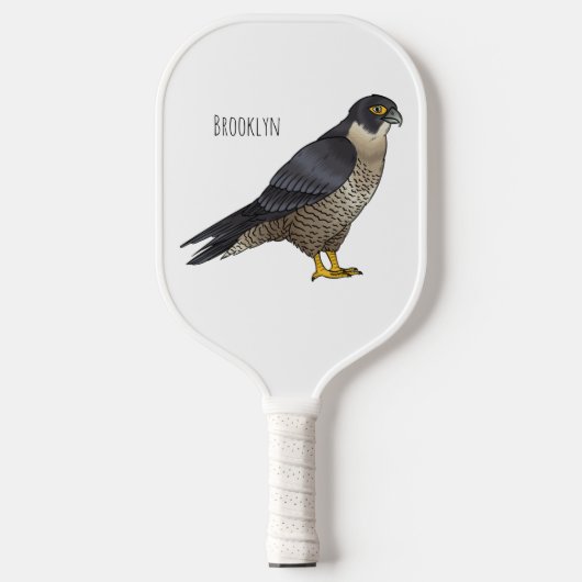 Peregrine falcon-vogelschilderij cartoon pickleball paddle (Voorkant)