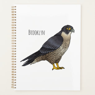 Peregrine falcon-vogelschilderij cartoon planner