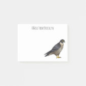 Peregrine falcon-vogelschilderij cartoon post-it® notes (Voorkant)