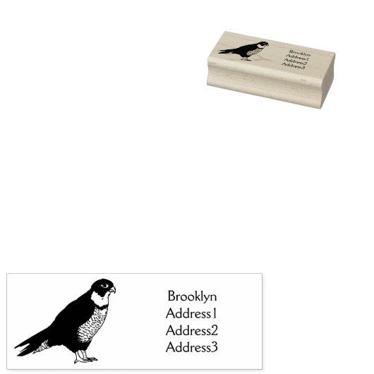 Peregrine falcon-vogelschilderij cartoon rubberstempel (Gestempeld)