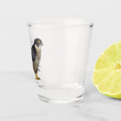 Peregrine falcon-vogelschilderij cartoon shot glas (Rechts)