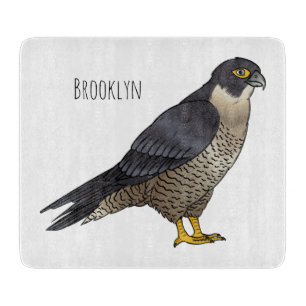 Peregrine falcon-vogelschilderij cartoon snijplank