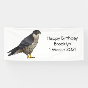 Peregrine falcon-vogelschilderij cartoon spandoek