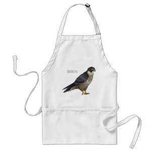 Peregrine falcon-vogelschilderij cartoon standaard schort
