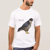 Peregrine falcon-vogelschilderij cartoon t-shirt (Voorkant)