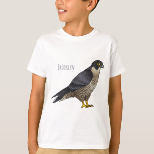 Peregrine falcon-vogelschilderij cartoon t-shirt