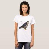 Peregrine falcon-vogelschilderij cartoon t-shirt (Voorkant volledig)