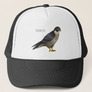 Peregrine falcon-vogelschilderij cartoon trucker pet