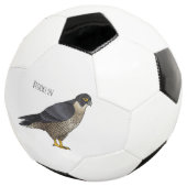Peregrine falcon-vogelschilderij cartoon voetbal (Drie kwart)