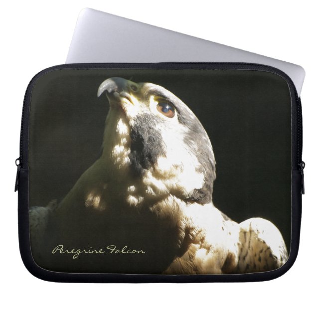 Peregrine Falcon - Wildlife Fotoportret Laptop Sleeve (Voorkant)