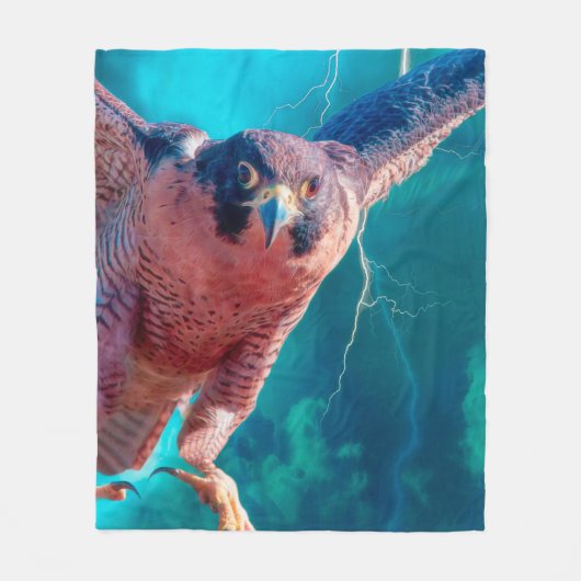 Peregrine Falcon WINGS (MERCURY) Fleece Deken (Voorkant)