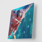 Peregrine Falcon WINGS (MERCURY Square Wall Cloc) Vierkante Klok (Hoek)