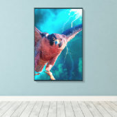 Peregrine Falcon WINGS of MERCURY Canvas Print (Insitu (Houten vloer))