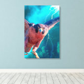 Peregrine Falcon WINGS of MERCURY Canvas Print (Insitu (Houten vloer))