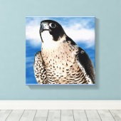 Peregrine Falcon Wrapped Canvas afdrukken (Insitu (Houten vloer))