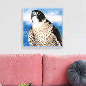 Peregrine Falcon Wrapped Canvas afdrukken (Insitu (Woonkamer))