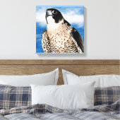 Peregrine Falcon Wrapped Canvas afdrukken (Insitu (Slaapkamer))