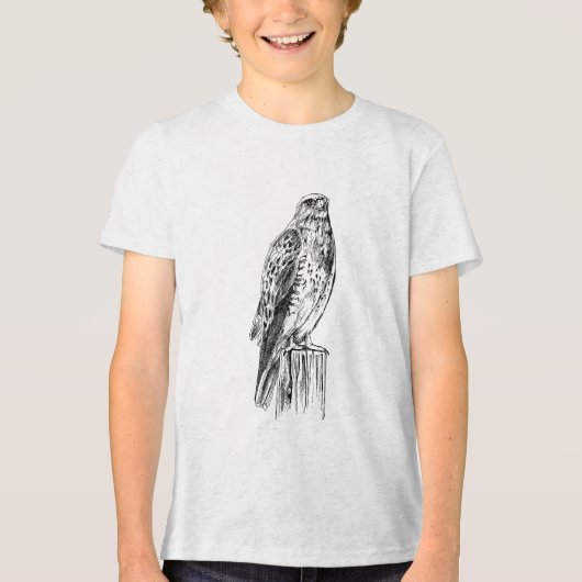 Peregrine falcon  Youth Tri-blend T-Shirt (Voorkant)