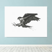 Peregrine Havik canvasprint Canvas Afdruk (Insitu (Houten vloer))