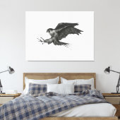 Peregrine Hawk canvas print (Insitu (Slaapkamer))
