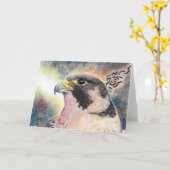 Peregrine het Wenskaart van de Valk Kaart (Gele Bloem)