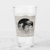  peregrine valk illustratie glas (Achterkant)