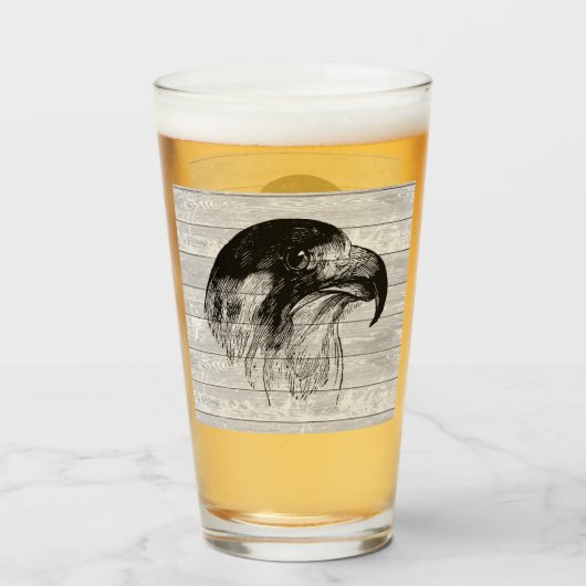  peregrine valk illustratie glas (Voorkant gevuld)