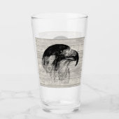  peregrine valk illustratie glas (Voorkant)