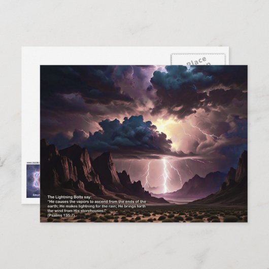 Perek Shirah - Bliksem Briefkaart (Voorkant / Achterkant)