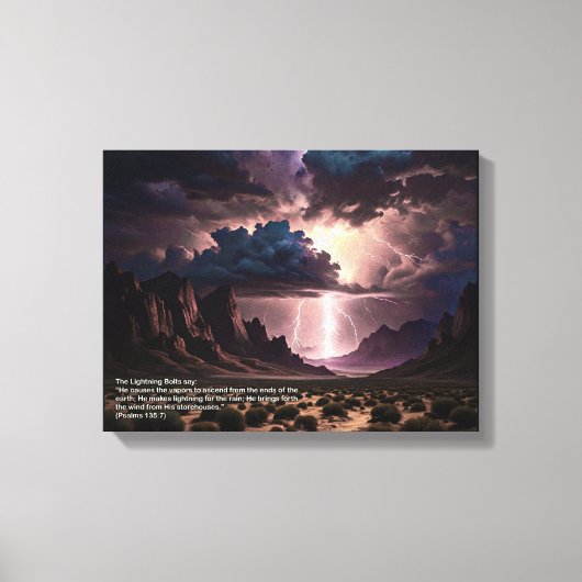 Perek Shirah - Bliksem Canvas Afdruk (Voorkant)