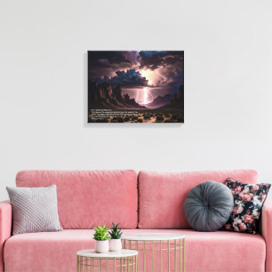 Perek Shirah - Bliksem Canvas Afdruk