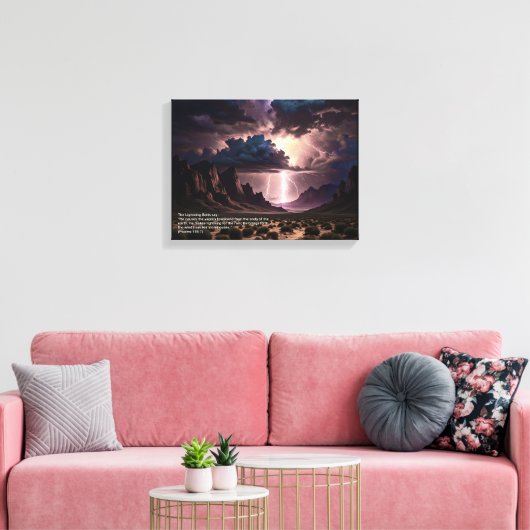 Perek Shirah - Bliksem Canvas Afdruk (Insitu (Woonkamer))