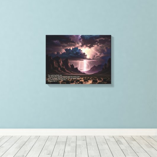 Perek Shirah - Bliksem Canvas Afdruk (Insitu (Houten vloer))