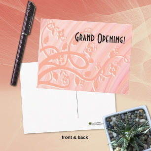 Pêrelle spiralen, filigraan en bloemen aangepaste  briefkaart