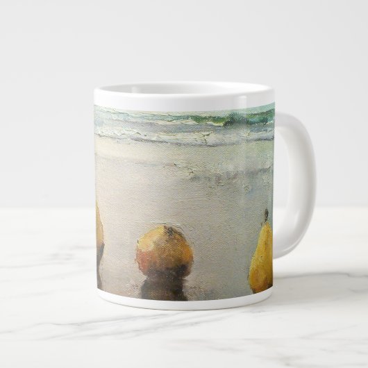 Peren2 dag uit bij het strand. grote koffiekop (Voorkant rechts)
