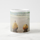 Peren2 dag uit bij het strand. grote koffiekop (Voorkant)